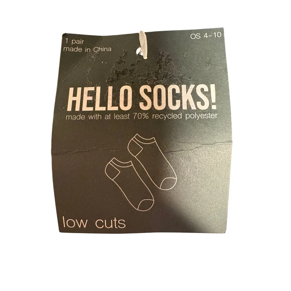 Hello Socks Womens 3 Pair Bundle Holiday Cat Burger Ankle Low Cut OS 4-10